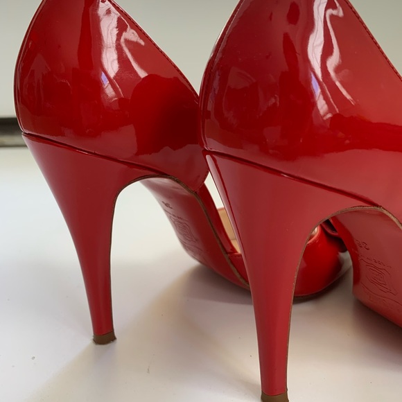 Christian Louboutin Red Patent Leather Heels - Picture 10 of 10
